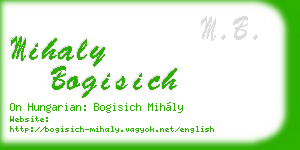 mihaly bogisich business card