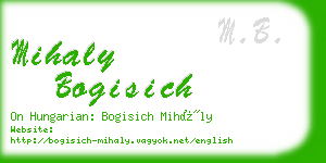 mihaly bogisich business card